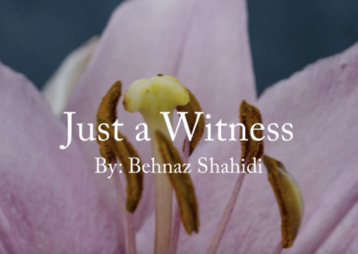 Just a Witness – By Behnaz Shahidi